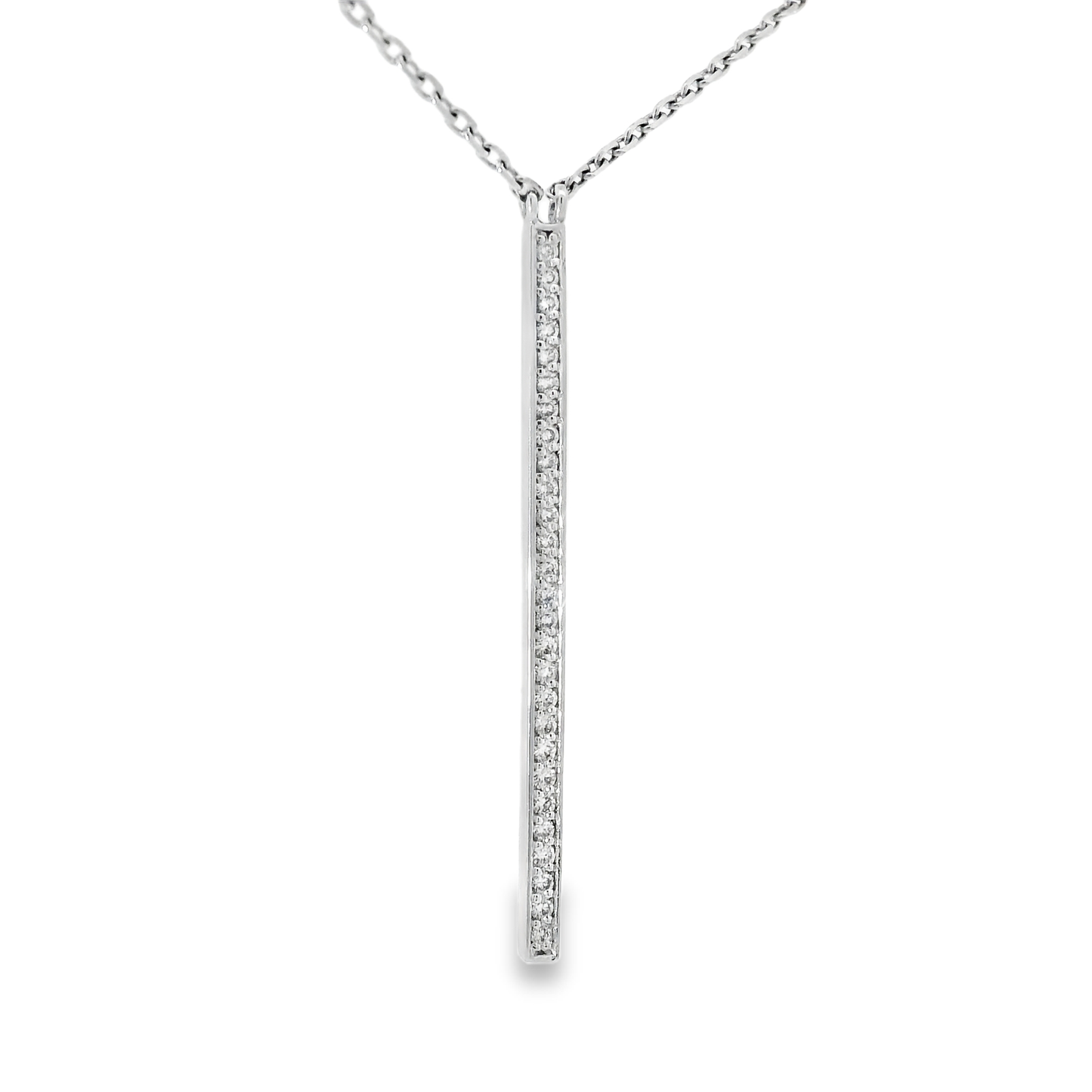 0.22CT Diamond Pendant 14k White Gold