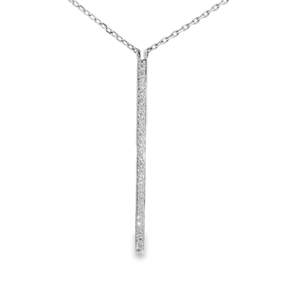 0.22CT Diamond Pendant 14k White Gold