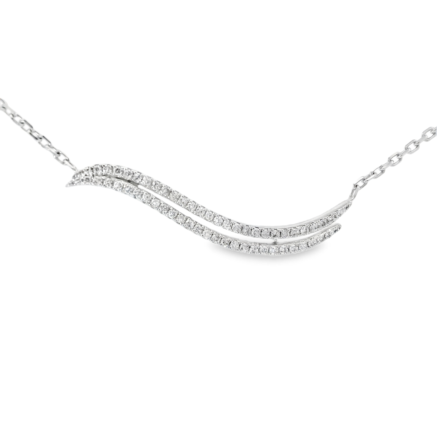0.39CT Diamond Pendant 14k White Gold
