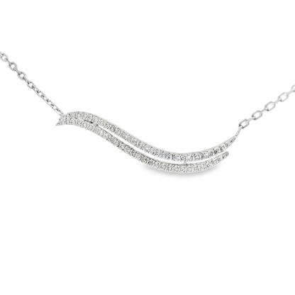 0.39CT Diamond Pendant 14k White Gold