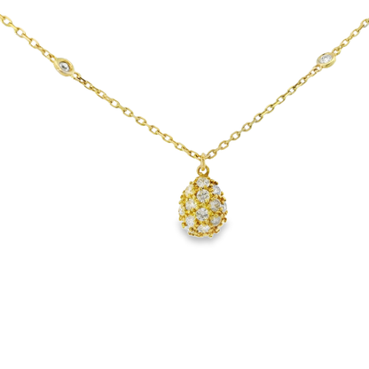 0.75CT Diamond Pendant 14k Yellow Gold