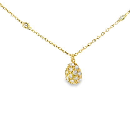 0.75CT Diamond Pendant 14k Yellow Gold