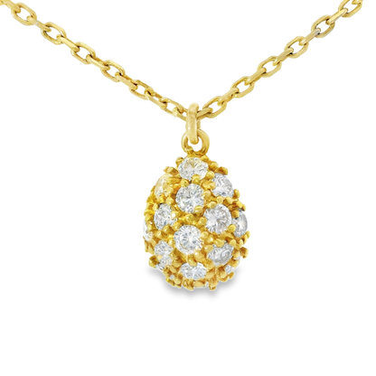 0.75CT Diamond Pendant 14k Yellow Gold