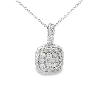 0.42CT Diamond Pendant 14k White Gold