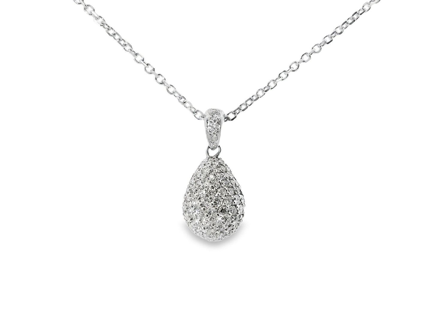 2.06CT Diamond Pendant 14k White Gold