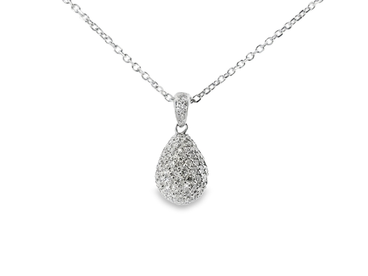 2.06CT Diamond Pendant 14k White Gold