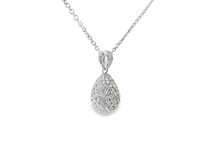 2.06CT Diamond Pendant 14k White Gold