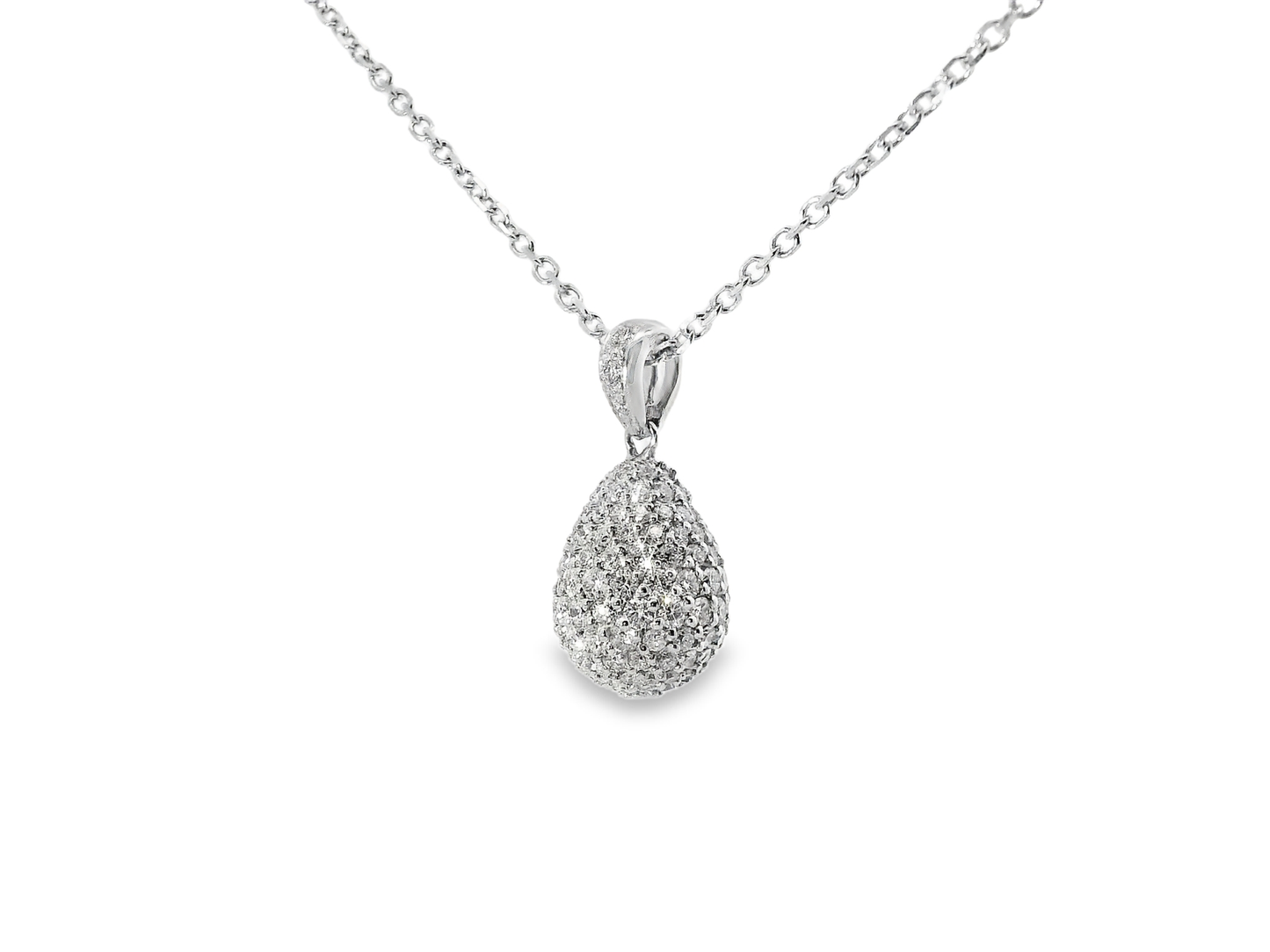 2.06CT Diamond Pendant 14k White Gold