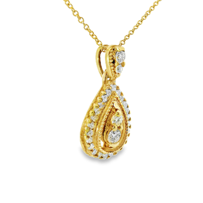 0.36ct Diamond Pendant 14k Yellow Gold