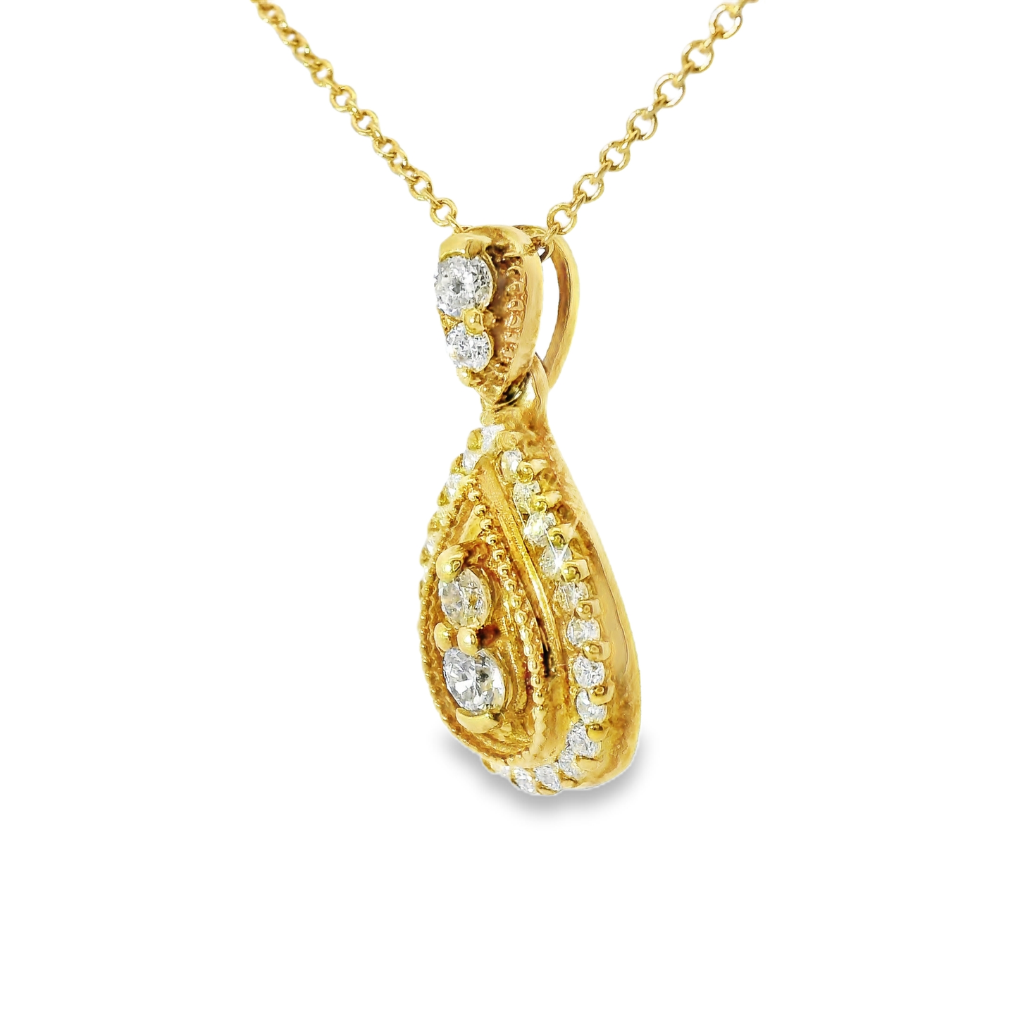0.36ct Diamond Pendant 14k Yellow Gold