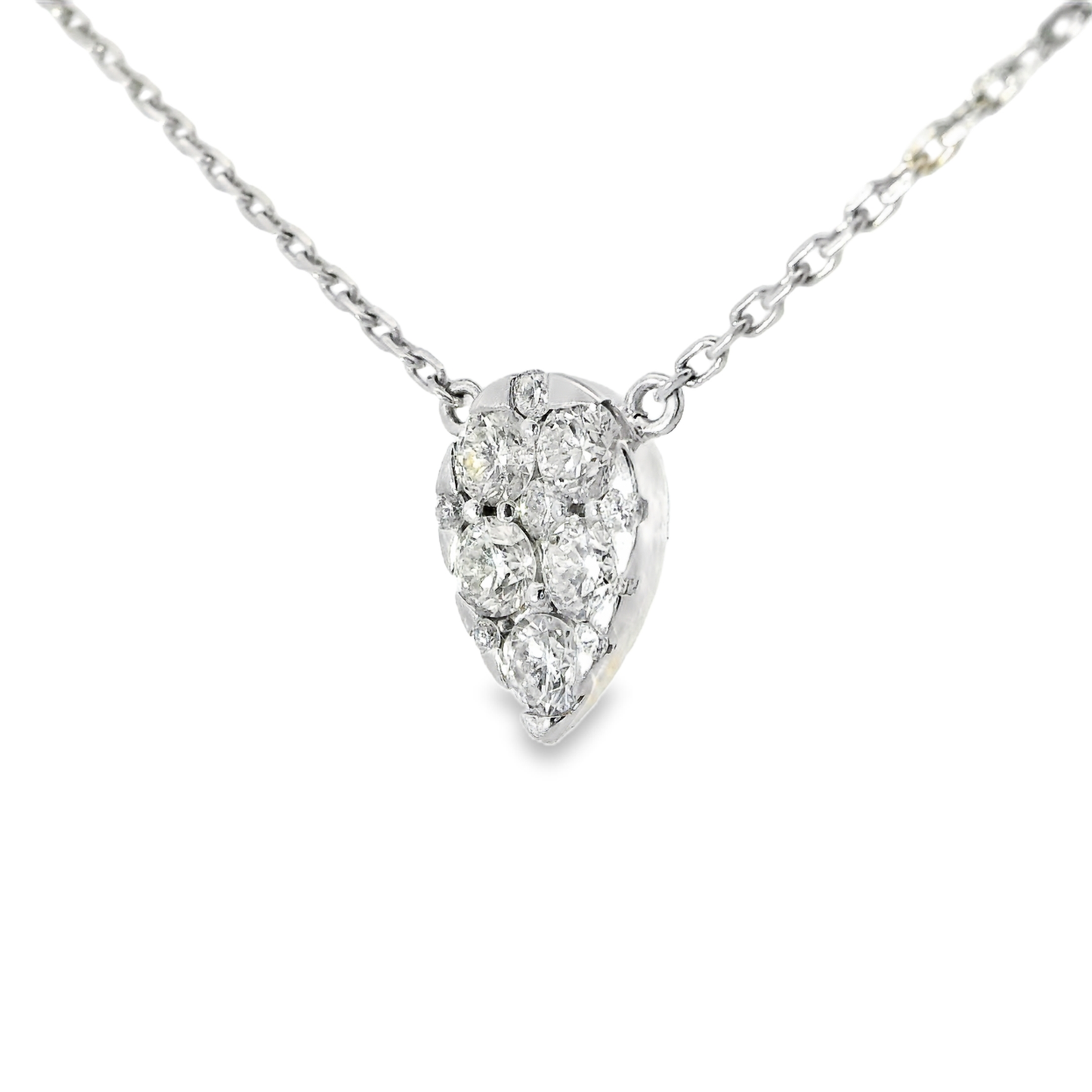 0.73CT Diamond Pendant 14k White Gold