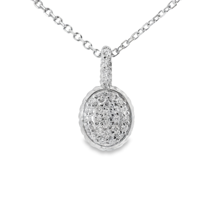 0.44CT Diamond Pendant 14k White Gold