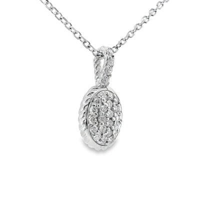 0.44CT Diamond Pendant 14k White Gold
