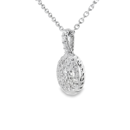 0.44CT Diamond Pendant 14k White Gold
