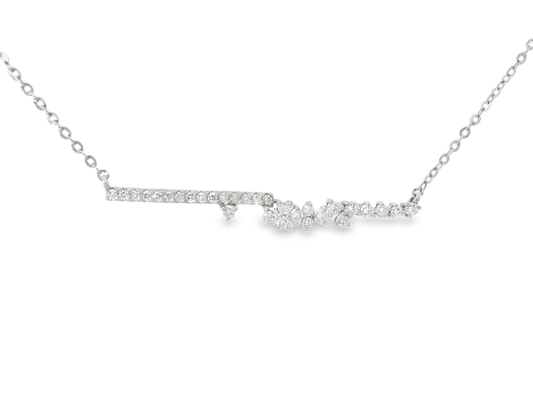 0.31CT Diamond Pendant 14k white Gold