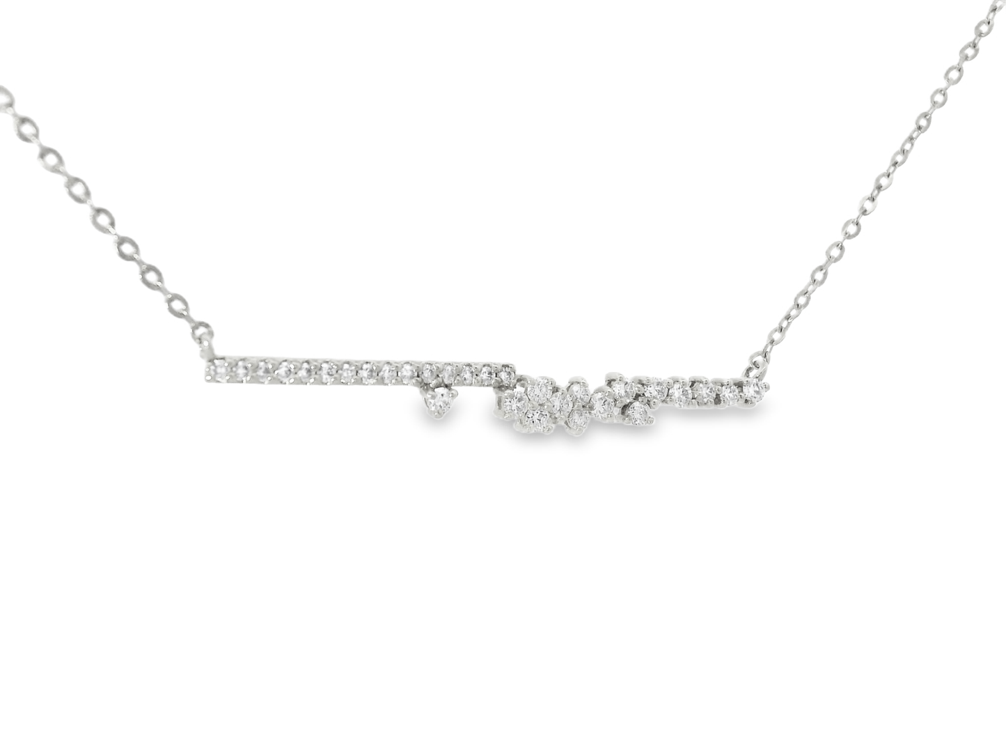 0.31CT Diamond Pendant 14k white Gold