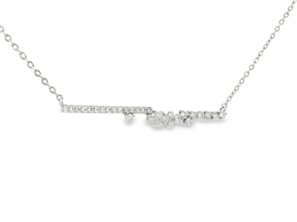 0.31CT Diamond Pendant 14k white Gold
