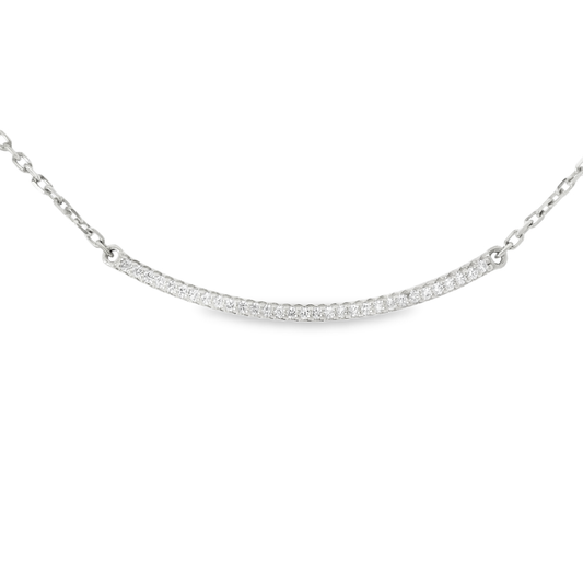 0.23CT Diamond Pendant 14k White Gold