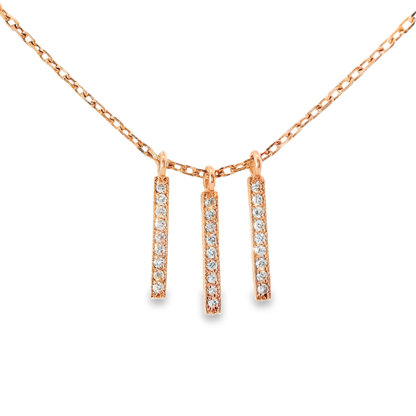 0.17CT Diamond Pendant 14k rose gold