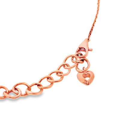 0.04CT Diamond Pendant 14k Rose Gold