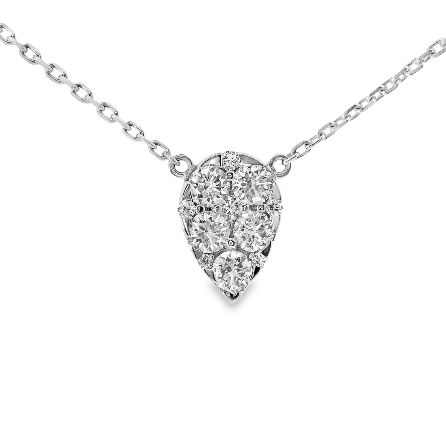 0.73CT Diamond Pendant 14k White Gold