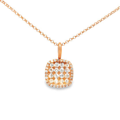 0.37CT Diamond Pendant 18k Rose Gold