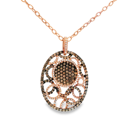 0.47CT Diamond 2.31Ct Brown Diamond 14k Rose Gold