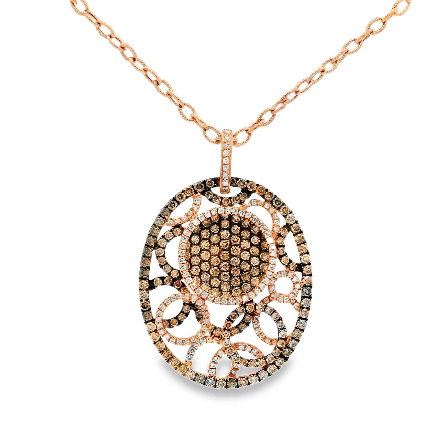 0.47CT Diamond 2.31Ct Brown Diamond 14k Rose Gold