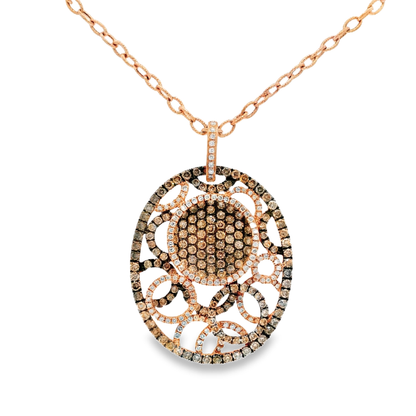0.47CT Diamond 2.31Ct Brown Diamond 14k Rose Gold