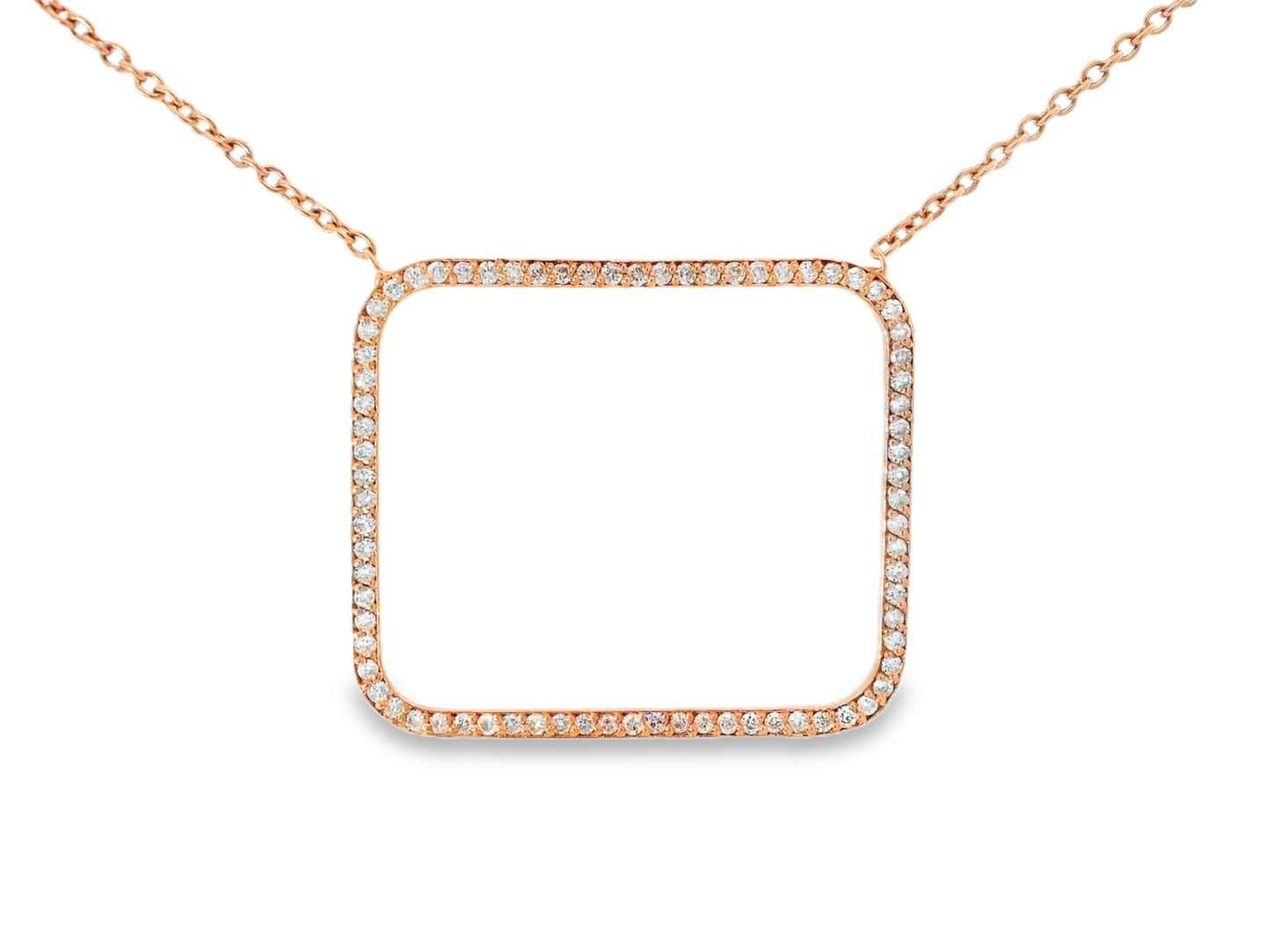 0.62CT Diamond Pendant 14k Rose Gold