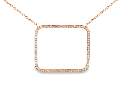 0.62CT Diamond Pendant 14k Rose Gold