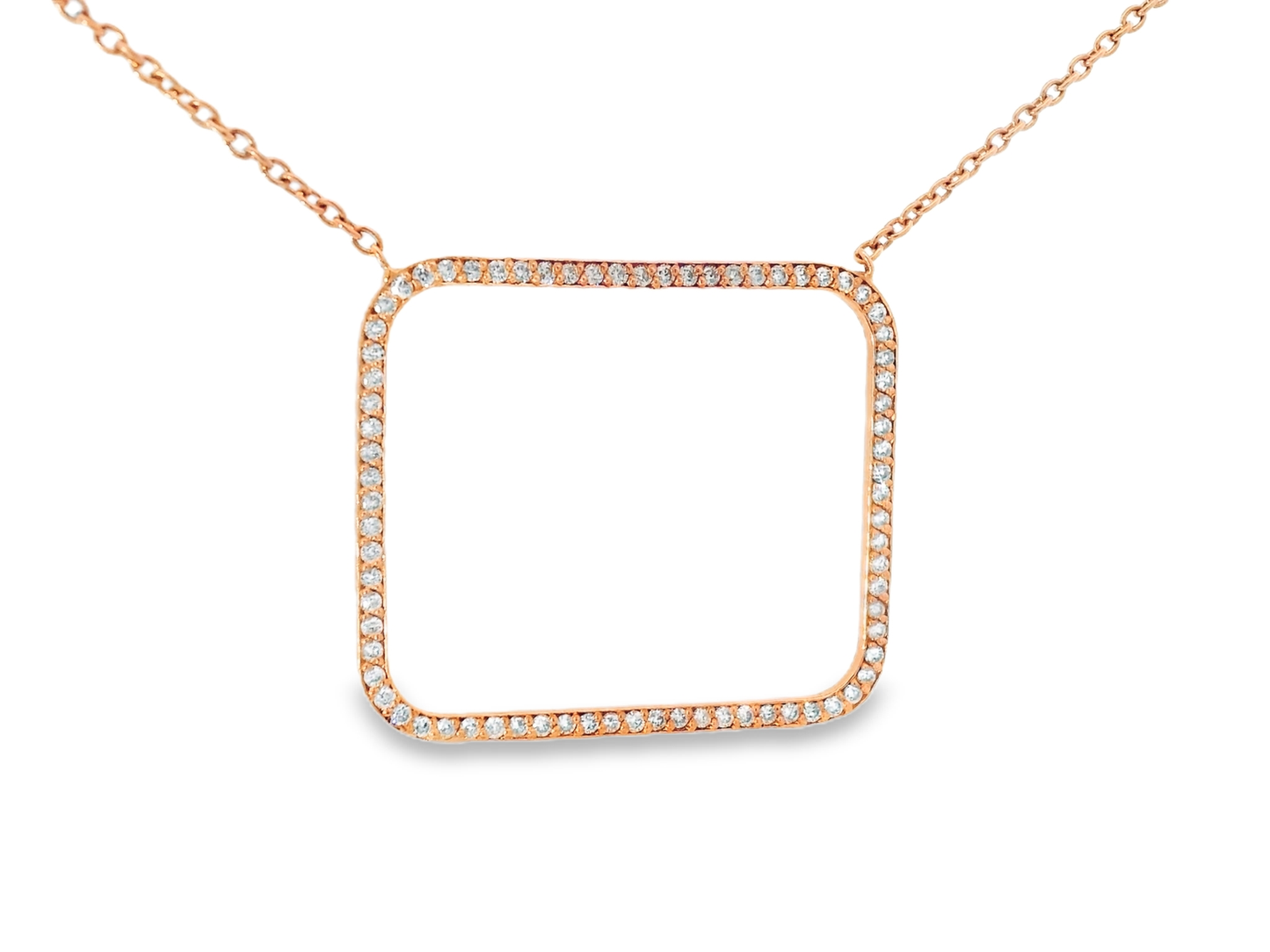 0.62CT Diamond Pendant 14k Rose Gold