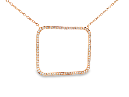 0.62CT Diamond Pendant 14k Rose Gold