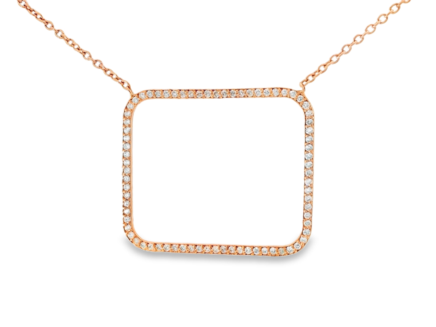 0.62CT Diamond Pendant 14k Rose Gold