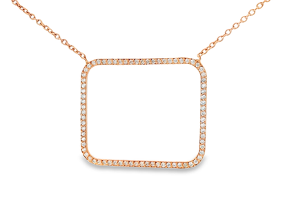 0.62CT Diamond Pendant 14k Rose Gold