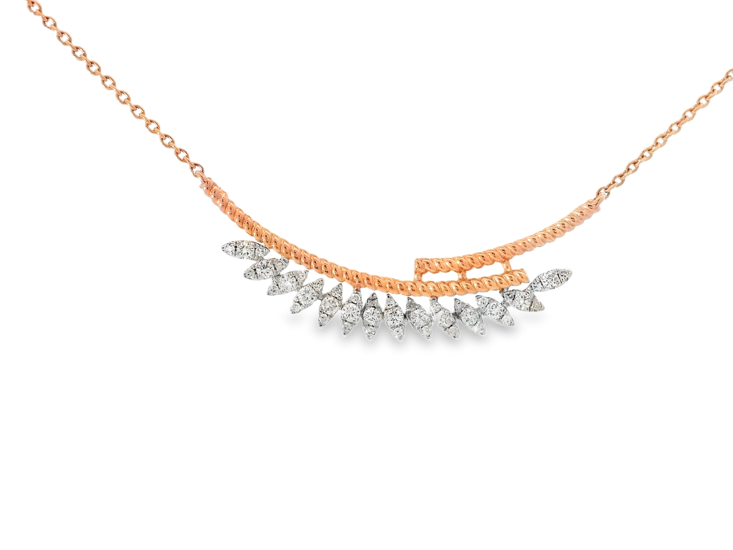 0.31CT Diamond Pendant 14k Rose Gold