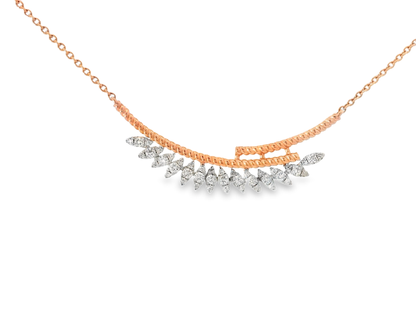 0.31CT Diamond Pendant 14k Rose Gold