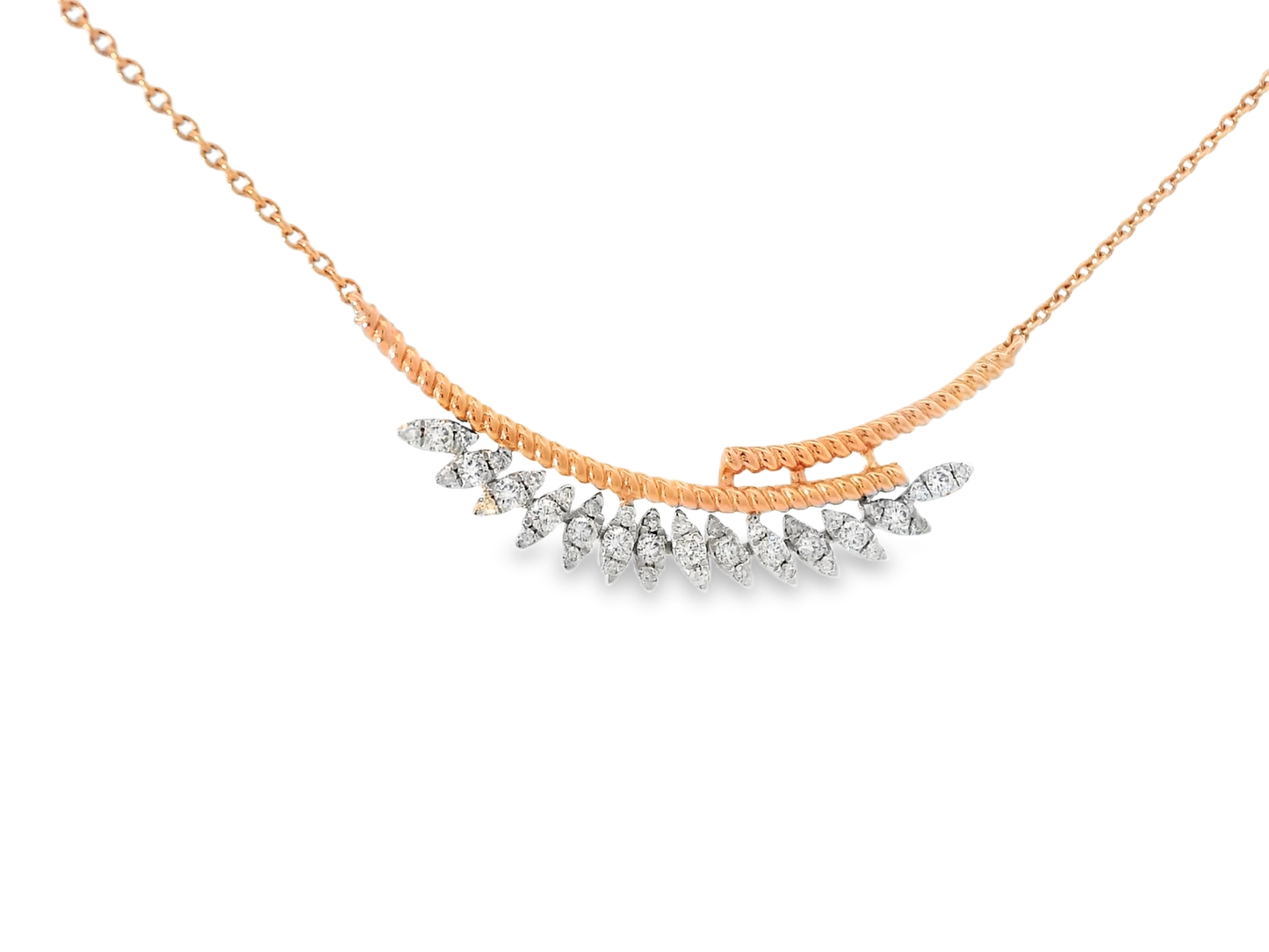 0.31CT Diamond Pendant 14k Rose Gold