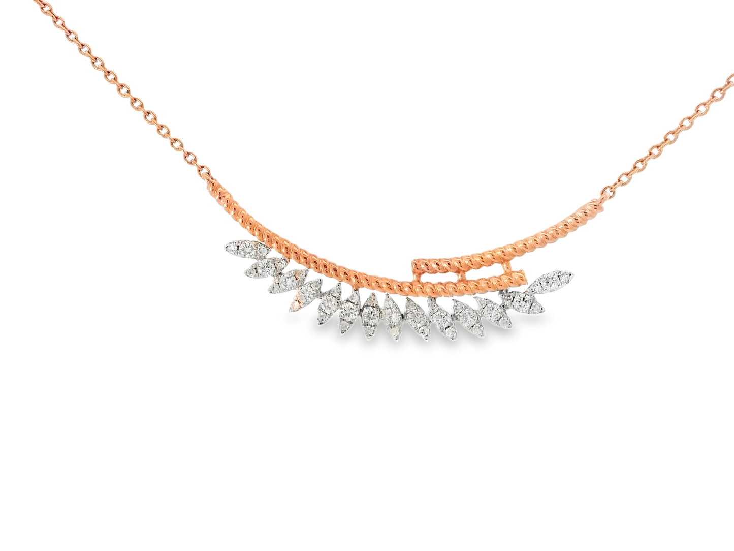 0.31CT Diamond Pendant 14k Rose Gold