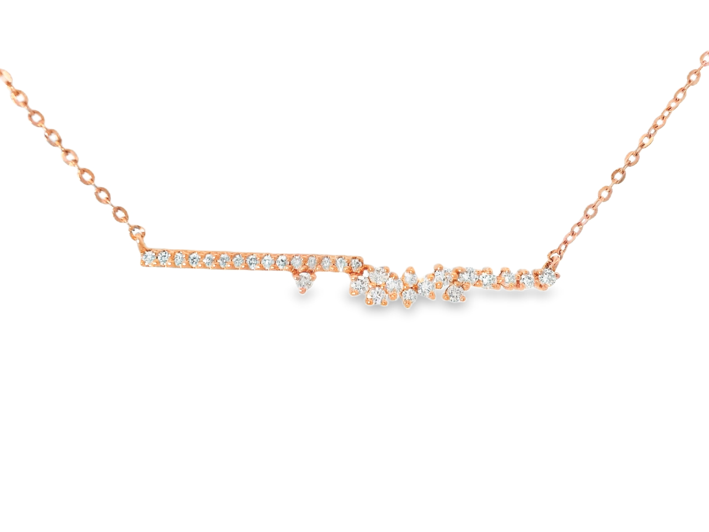 0.31CT Diamond Pendant 14k Rose Gold