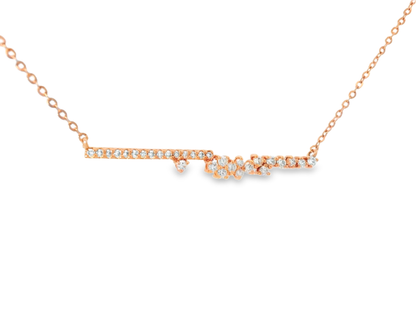 0.31CT Diamond Pendant 14k Rose Gold