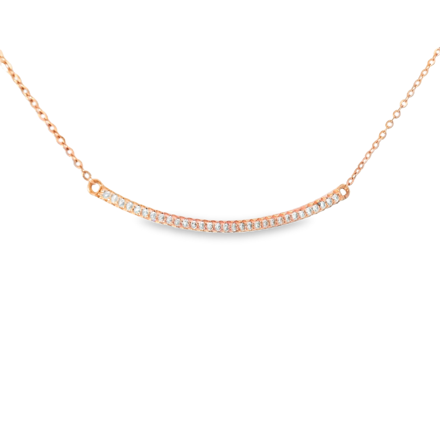0.23CT Diamond Pendant 14k Rose Gold