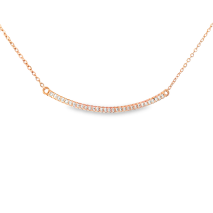 0.23CT Diamond Pendant 14k Rose Gold