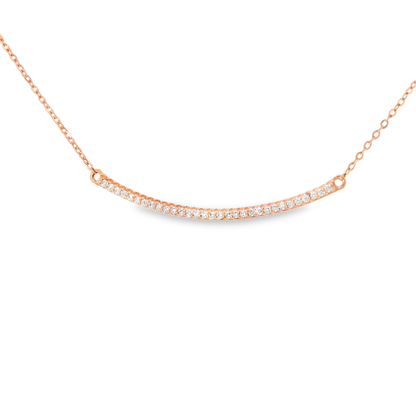 0.23CT Diamond Pendant 14k Rose Gold