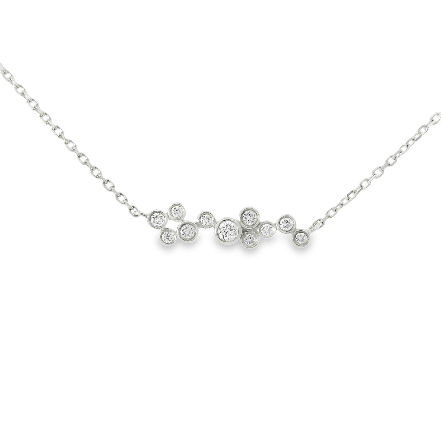 0.23CT Diamond Pendant 14k White Gold