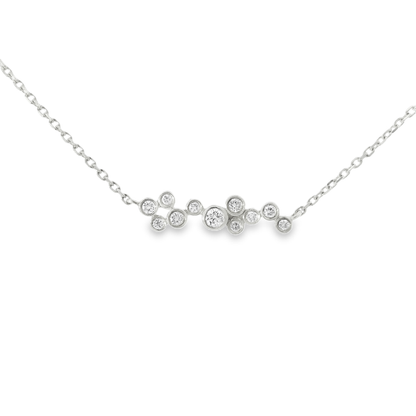 0.23CT Diamond Pendant 14k White Gold