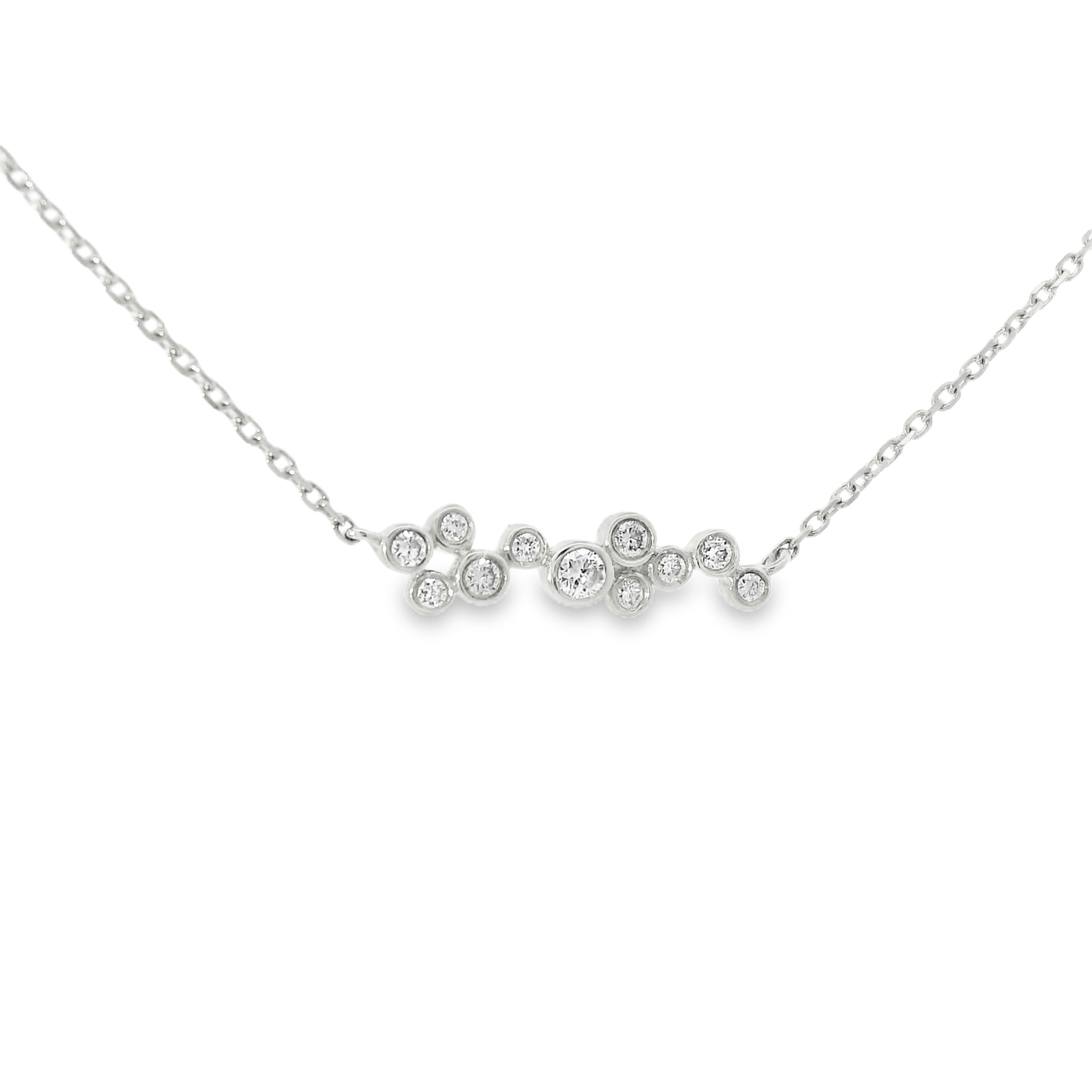 0.23CT Diamond Pendant 14k White Gold