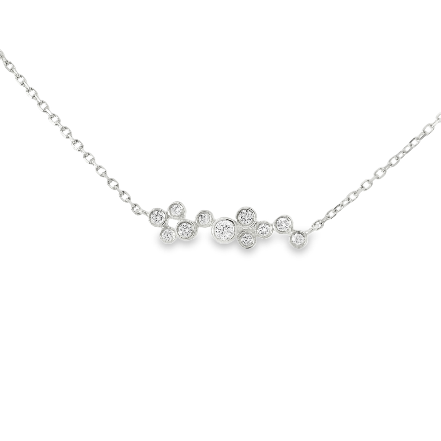 0.23CT Diamond Pendant 14k White Gold