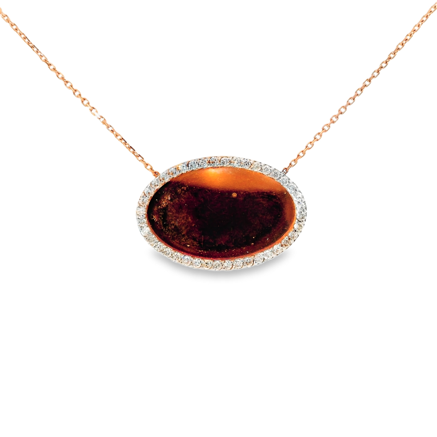 0.26CT Diamond Pendant 18k Rose Gold