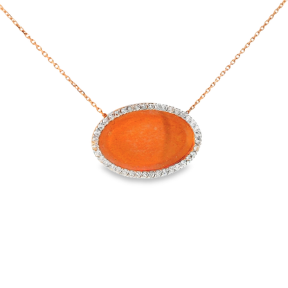 0.26CT Diamond Pendant 18k Rose Gold